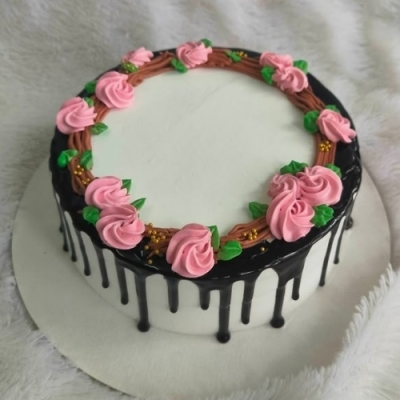 Black Forest Floral Cake