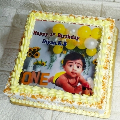 Butterscotch Photo Cake