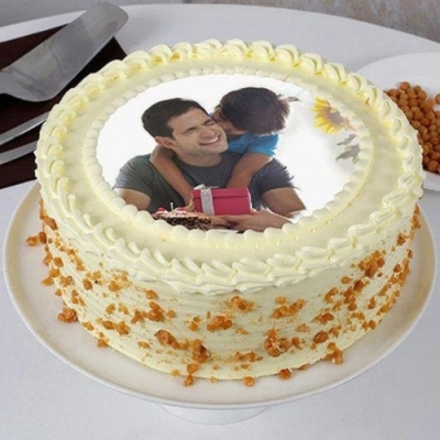 Butterscotch Photo Cake